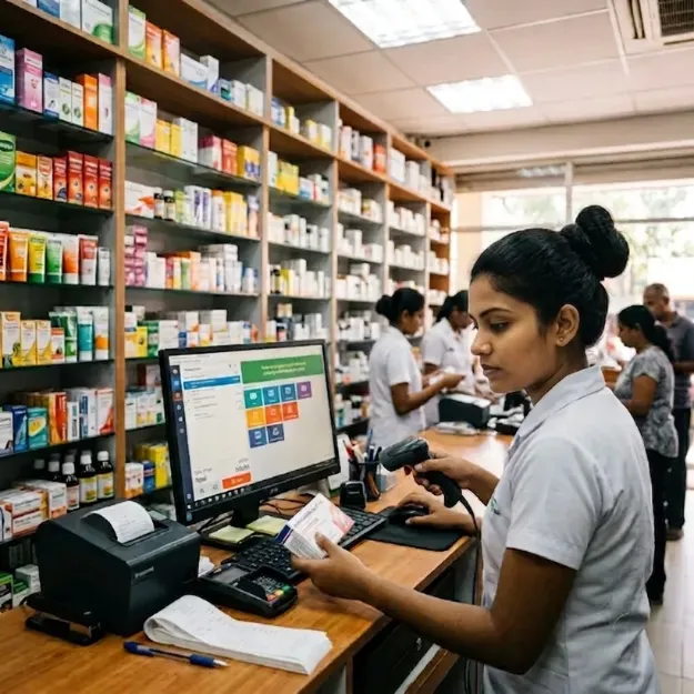 Pharmacy management system for dispensing and counter sales
