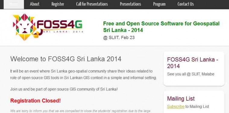 FOSS4G Sri Lanka 2014